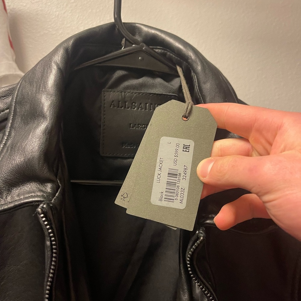 All Saints Leather Jacket, NEVER WORN
